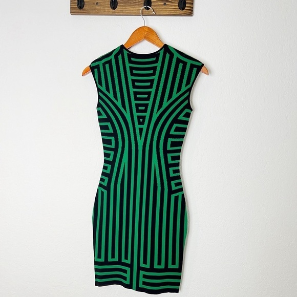 RVN Deco Stripe Jaquard Knit Sheath Dress - Picture 4 of 8